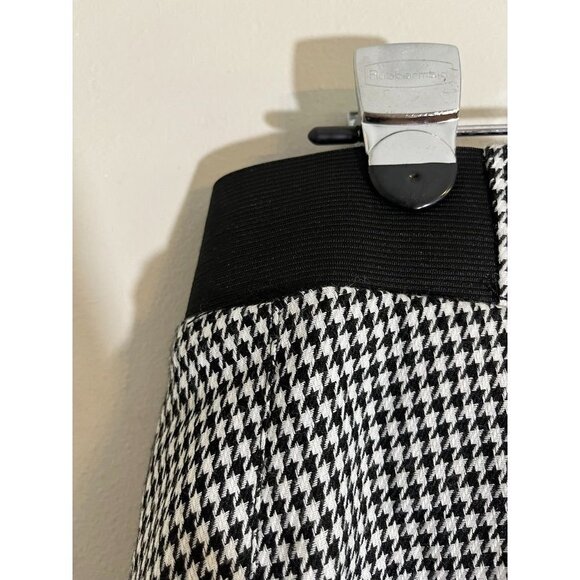 Torrid Houndstooth Preppy Skirt 14 Black Academia Classic Old Money Retro Grunge - Picture 7 of 12